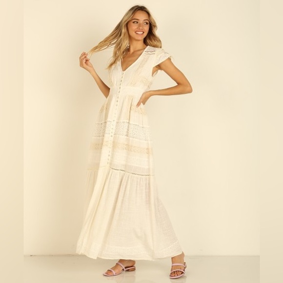 Spell 🤍 Suki Gown White EUC 🤍 XS - Picture 6 of 16